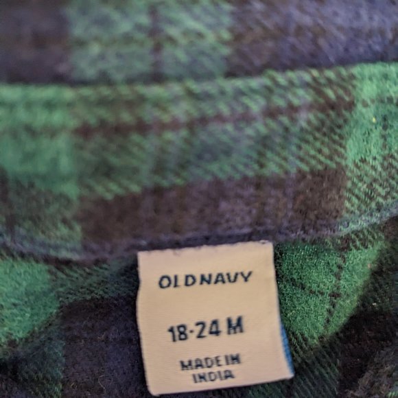 Old Navy Black watch 18-24 Months Flannel - Picture 4 of 5